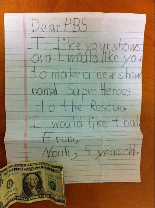 Noah’s letter to PBS